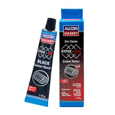 Alcon Hyper-Rtv Neutral Black Liquid Gasket 85 Gr. Box Of 12