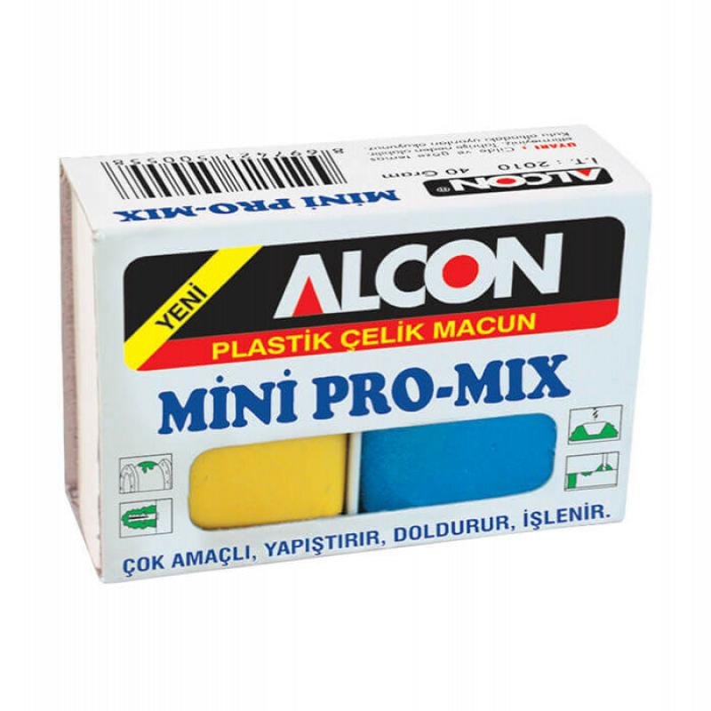Alcon Mini Pro Mix Multi-Purpose Plastic - Steel Putty 40 Gr. Box Of 36