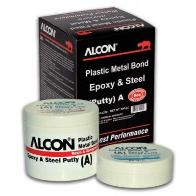 Alcon Plastic Metal Bond Epoxy & Steel Putty A 500 Gr. Box Of 10