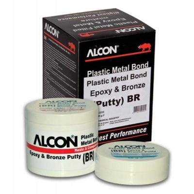 Alcon Plastic Metal Bond Epoxy & Bronze Putty BR 500 Gr. Box Of 10