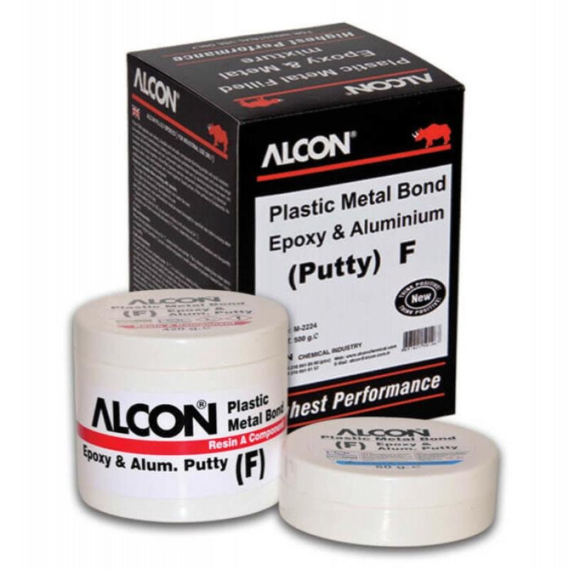 Alcon Plastic Metal Bond Epoxy & Aluminium Putty F 500 Gr. Box Of 10