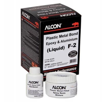 Alcon Plastic Metal Bond Epoxy & Aluminium Liquid F-2 500 Gr. Box Of 10