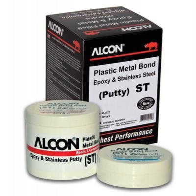 Alcon Plastic Metal Bond Epoxy & Stainless Steel Putty ST 500 Gr. Box Of 10
