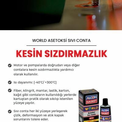Alcon World Acetoxy Gray Liquid Gasket 50 Gr. Box Of 20