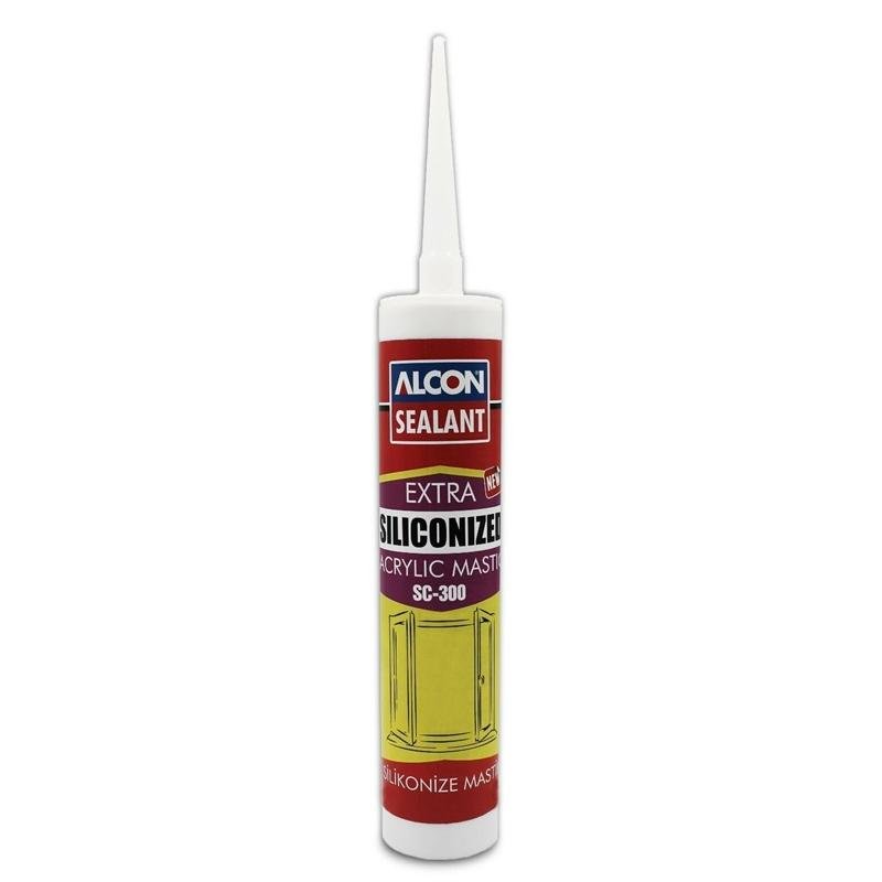Alcon Sealant SC-300 Extra Siliconized Acrylic Mastic Black 280 ML Box Of 24
