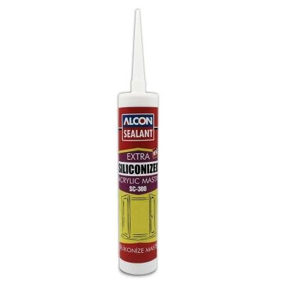 Alcon Sealant SC-300 Extra Siliconized Acrylic Mastic Gray 280 ML Box Of 24
